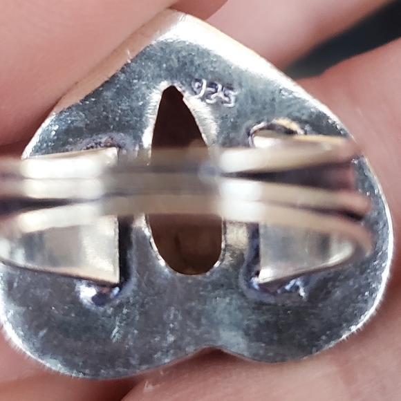 New Heart Shaped Sunstone 925 Silver Ring. - Picture 4 of 16